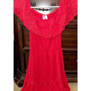 Red Off-Shoulder Dress